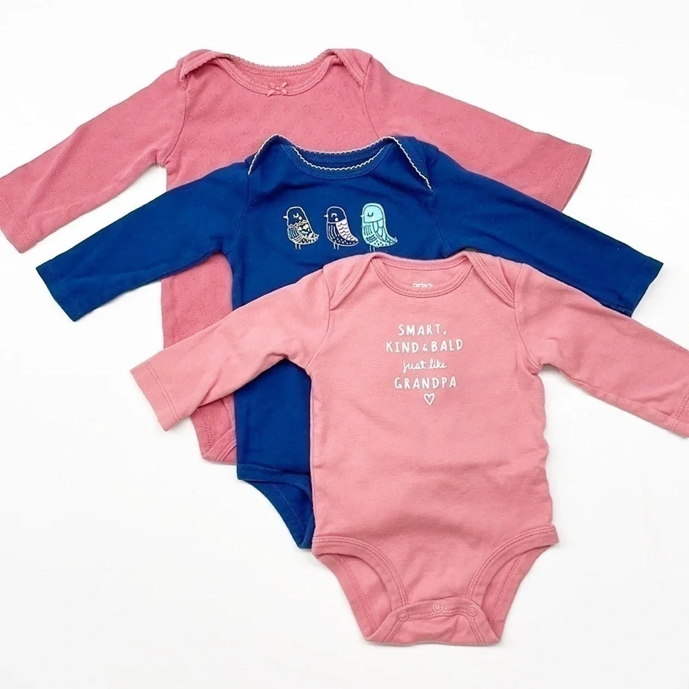 Carter's baby girls 3 piece bodysuits